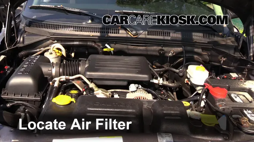 2003 Dodge Dakota SLT 4.7L V8 Crew Cab Pickup (4 Door) Air Filter (Engine) Replace